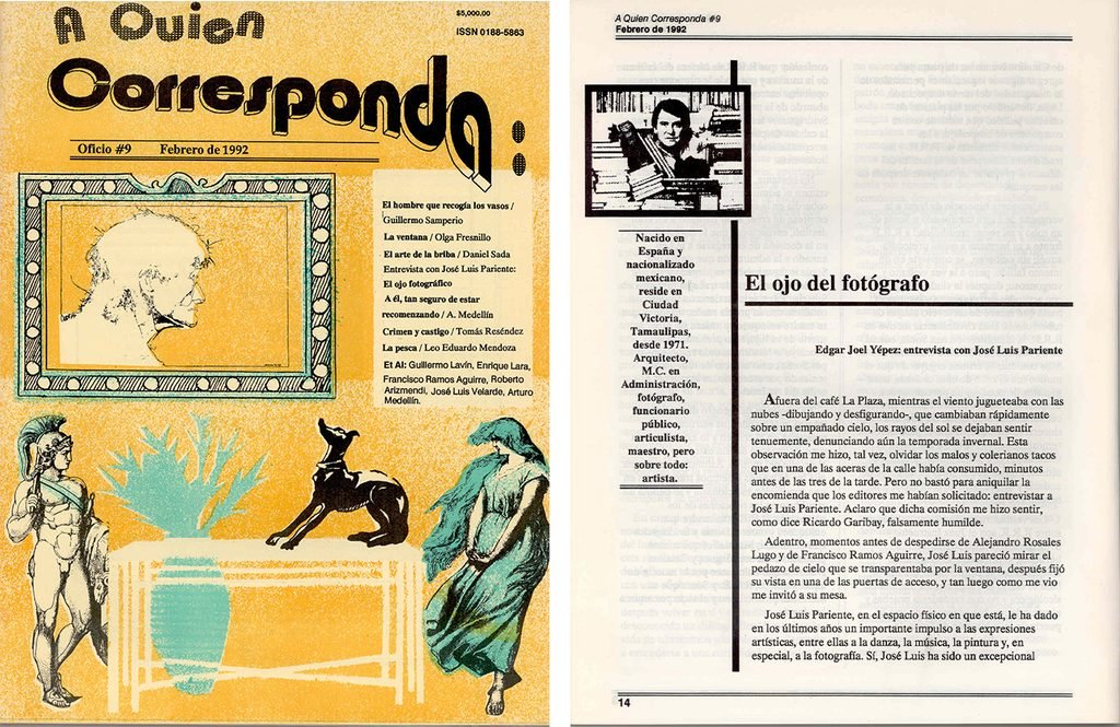 Publicación A quien corresponda, número 9, 1992