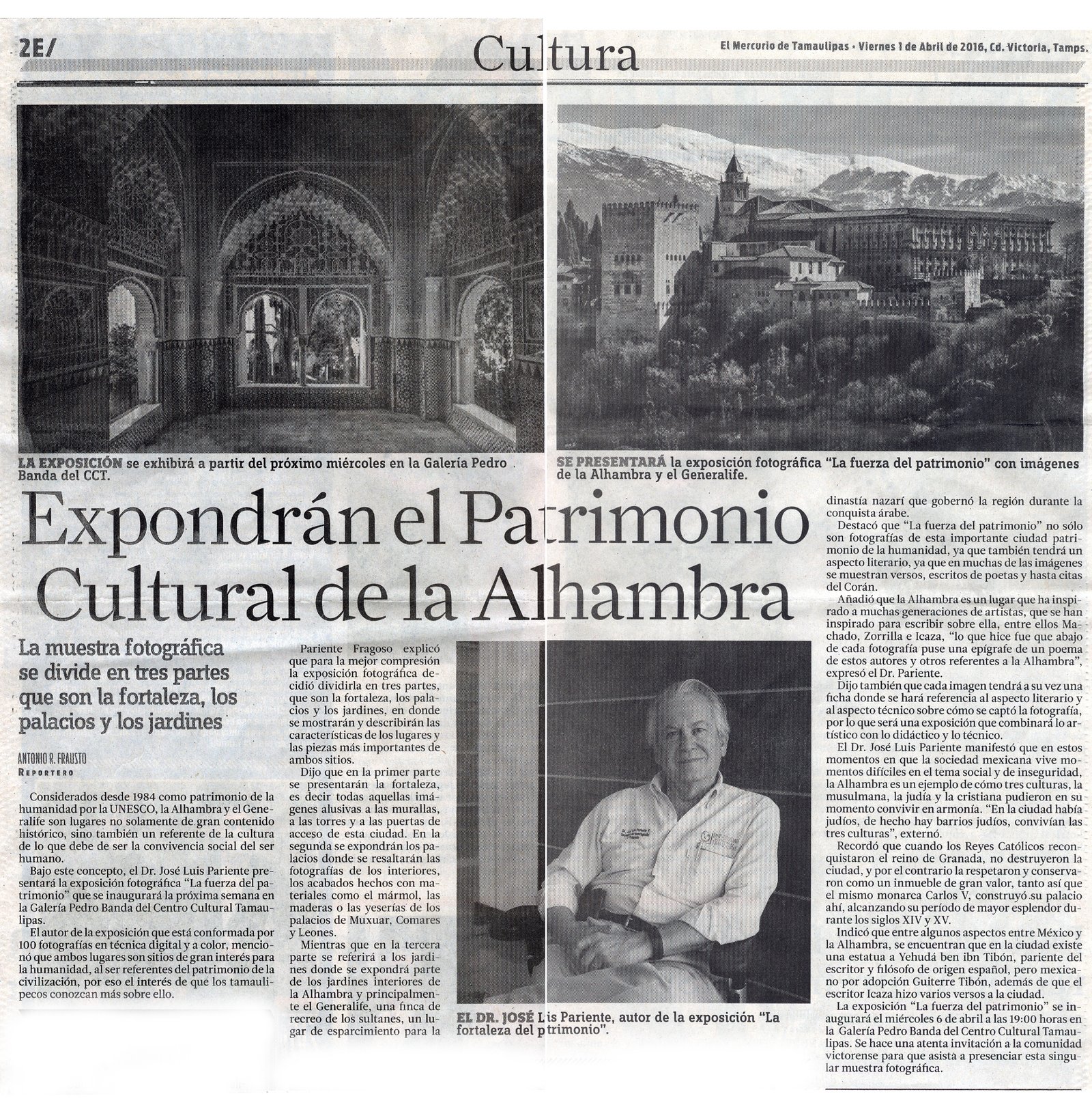Nota de El Mercurio de Tamaulipas sobre La Fuerza del Patrimonio