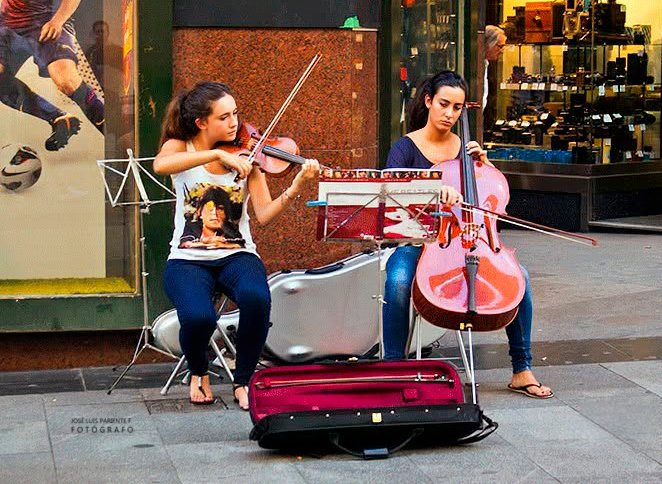 España. Madrid. Músicos en Preciados