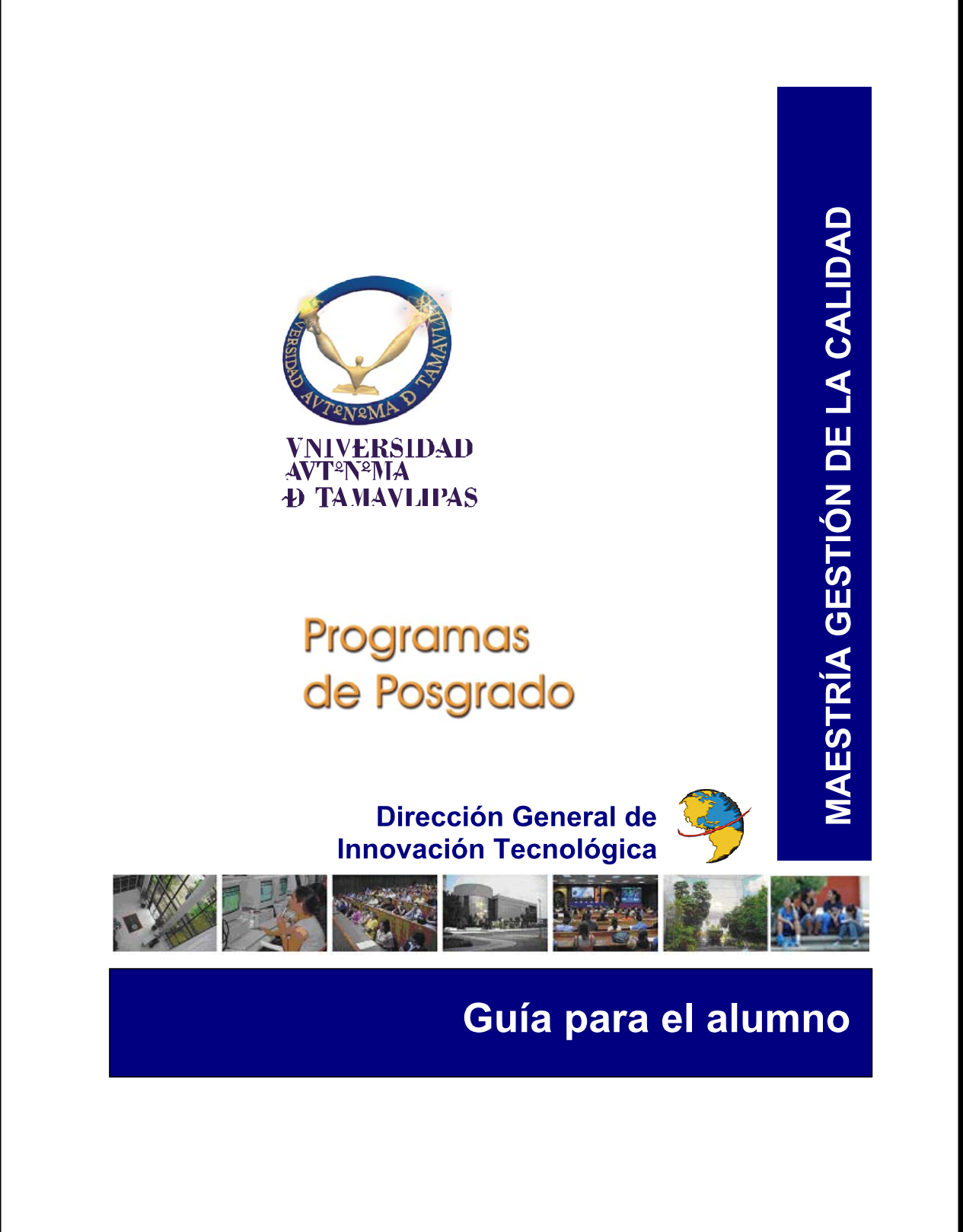 Portada de la guía de la Maestría en Gestión de la Calidad