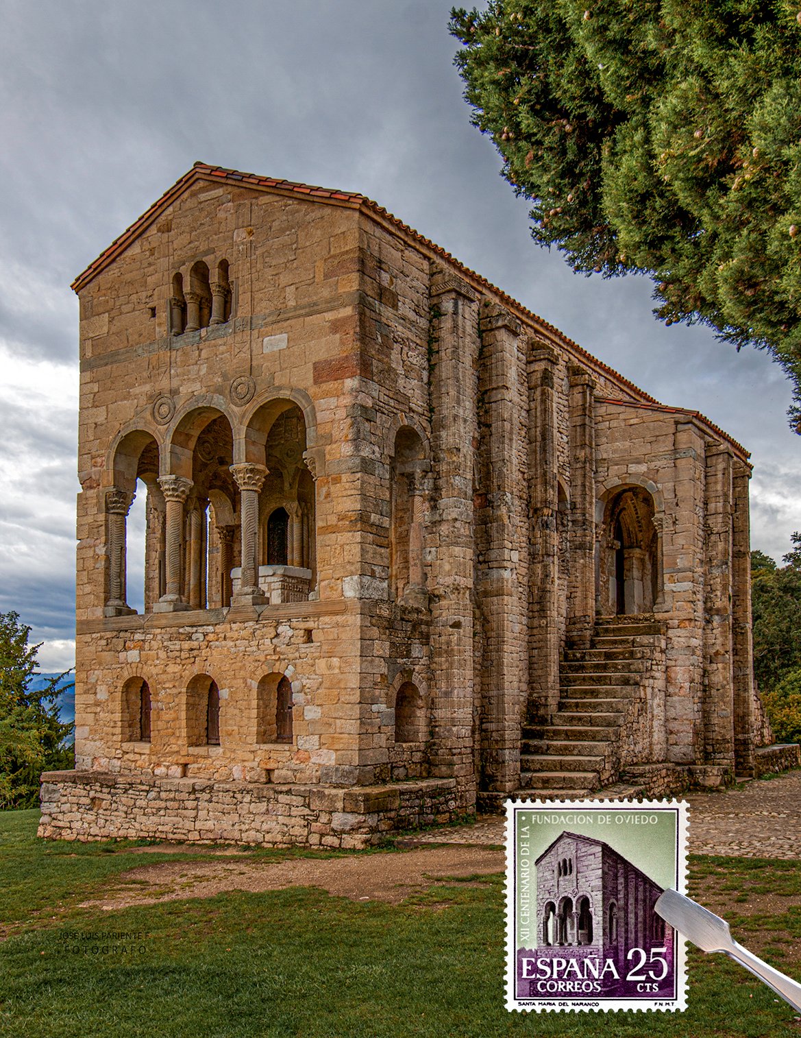 Santa María del Naranco en Filatelia extrema
