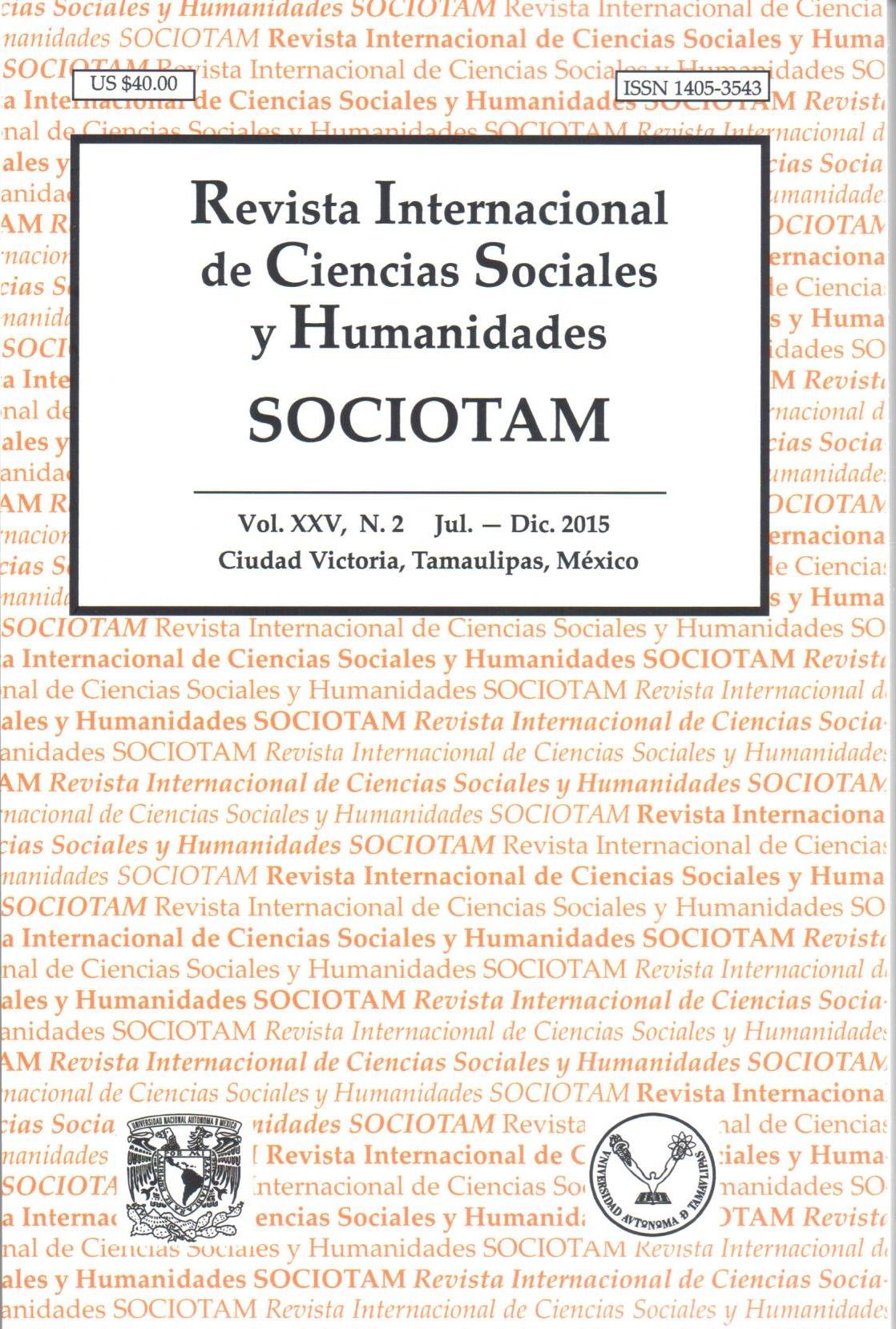 Portada de la revista SOCIOTAM, volumen XXV, número 2, 2015